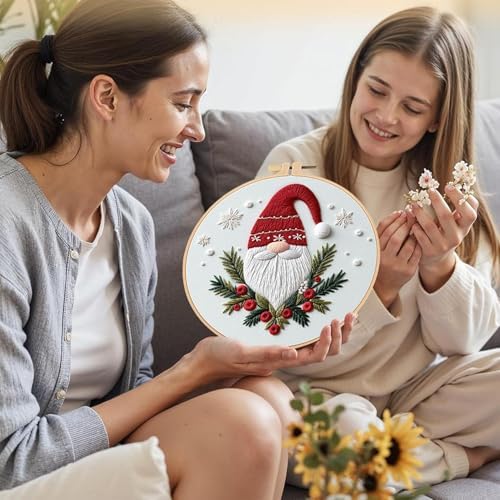 SCECALA 3 Pack Gnome Christmas Embroidery Kit - Image 4