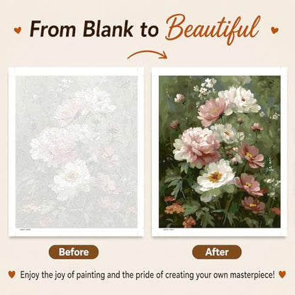 AUKELHJ Paint by Numbers Kit for Adults Beginner, Flowers, 16X20 Inch - Image 4
