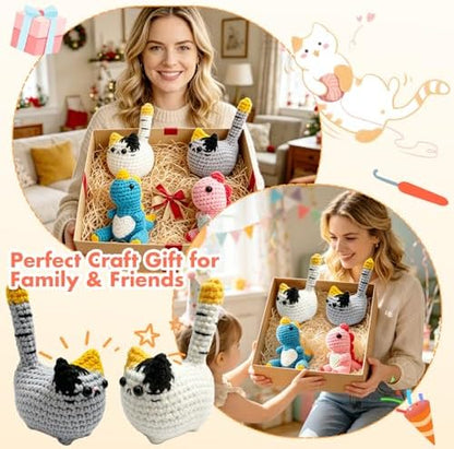 Easy Crochet Kit for Beginners with Step-by-Step Video Tutorials, 4PCS - Image 6