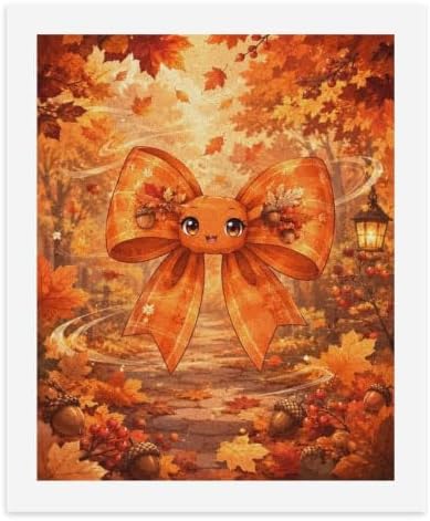 Bozfoxa Paint by Numbers Kit for Adults Beginner Orange Autumn Bow by Unknown