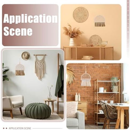FREEBLOSS 6Pcs Mandala Macrame Frame Lotus Macrame Hanging Supplies Wood Dreamcatcher Frame Nature Wooden Hoop for Macrame Wall Hangings DIY Macrame Kit Craft Supplies Home Decor - Image 7