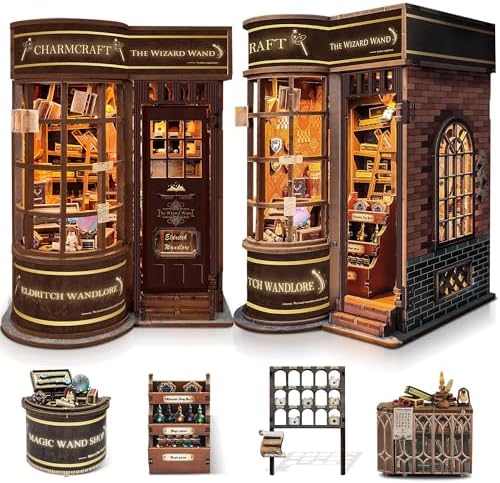 SUNNINO Book Nook Kit DIY Miniature Magic Wand Shop Dollhouse for Adults by SUNNINO