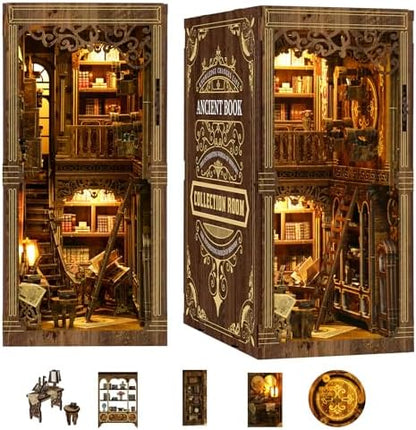 Book Nooks for Adults, DIY Miniature Dollhouse BookNook Kit-Book Collection by 3DVASEBooknook