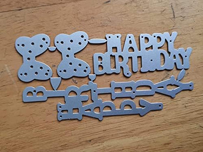 Letter Happy Birthday Thank You Mr&Mrs Best Wishes Happy Anniversary Heart Metal Cutting Dies Stencil DIY Scrapbooking Embossing Tool DIY Paper Cards Album Decoration (Happy Birthday) - Image 6