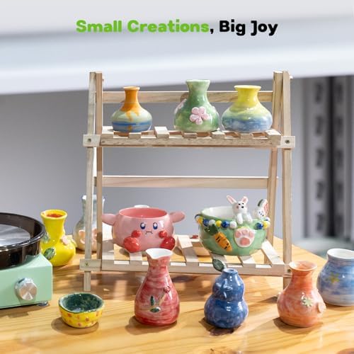 Mini Pottery Wheel for Kids, Beginners, Adults, All-in-one Kit - Image 6