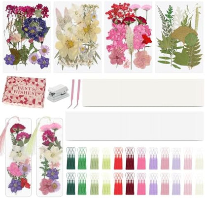 438 Pcs Dried Flower Bookmark Making Kit, DIY Craft Gift by Unknown