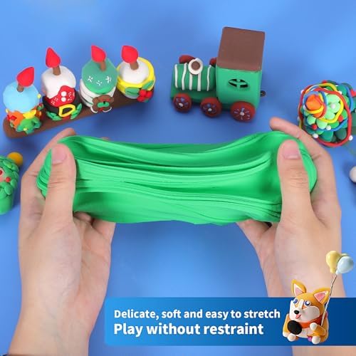 ifergoo 100g Green Air Dry Clay, 3.5oz DIY Creative Modeling Clay for Kids - Image 4