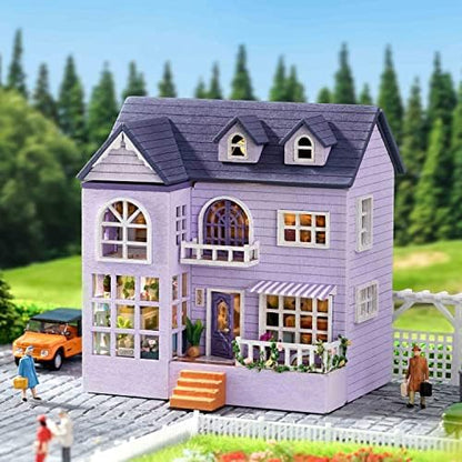 CUTEROOM DIY Miniature House Kit Wooden Craft Gift for Adult-Happy House - Image 4
