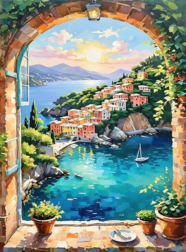 ZRIZQ Landscape Paint by Numbers Kit for Adults Beginner,Scenery,16x20 by ZRIZQ