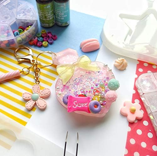 Epoxy Resin Shaker Molds with Cover, Hanging Hole Perfume Bottle, Clover, Heart, Star, Gift Box, Jewelry Casting Supplies 5-Shape Large 3.4-3.66inch - Image 4
