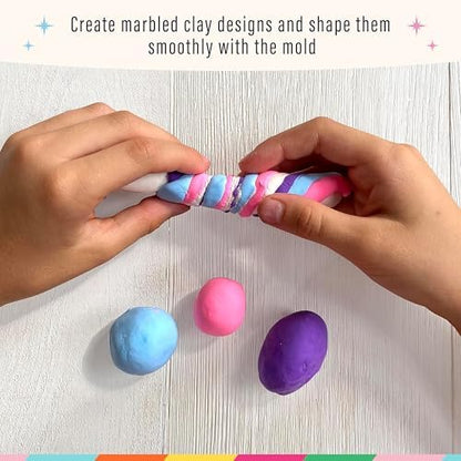 Bright Stripes Wish*Craft Marbled Moon DIY Jewelry Kit for Kids, Ages 8+ - Image 5