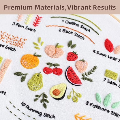 Herdiese Embroidery Kit for Beginners with 33-Stitch Practice Samplers - Image 5