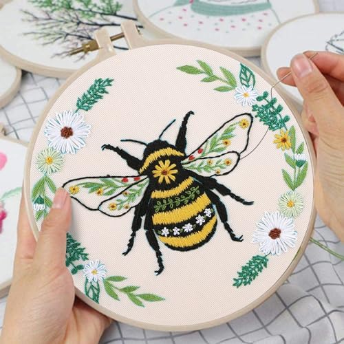 Louise Maelys Bee Embroidery Kit for Beginners Cross Stitch Kit for Adults - Image 3