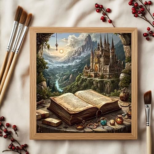 CRZMODE Book Paint by Numbers Kit for Adults, Book Paint by Numbers for Adults, Acrylic Painting Crafts for Home Decor Gift (16x16inch) - Image 7