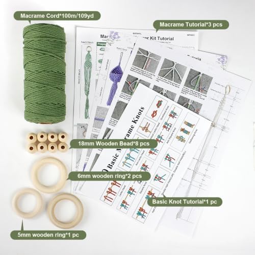BUFANTL Macrame Kit for Beginners, 4-in-1 Plant Hanger Set - DIY Hanging Planter Craft Kit with 3 Tutorials for Home & Garden Decor, Ideal Handmade Gift - Image 2