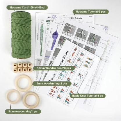 BUFANTL Macrame Kit for Beginners, 4-in-1 Plant Hanger Set - DIY Hanging Planter Craft Kit with 3 Tutorials for Home & Garden Decor, Ideal Handmade Gift - Image 2