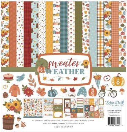 Echo Park Fall Collection Kit, Scrapbook Paper & Sticker Set by Echo+Park+Paper
