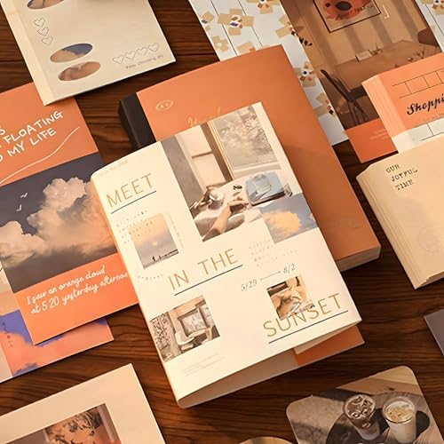 JOYCHOIC Scrapbooking Kit, Sunset Journaling Supplies, Junk Journal Materials, Large Aesthetic Scrapbook Collection for Women, Stationery DIY Arts Craft, Adults - Image 2