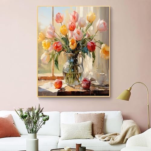 Arttoplus Flower Paint by Numbers Kit for Adults Canvas 16x20inch - Image 3