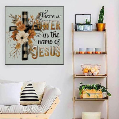 Religious Stamped Cross Stitch Kits -Needlepoint Counted Cross Stitch Kits for Beginners，Religious Cross Dimensions Cross Stitch Kits Embroidery Kit Arts and Crafts for Beginners 13.7x13.7 inch - Image 5