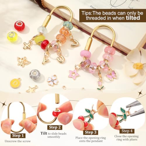 Sureio 440 Pcs Gold Brass Carabiner DIY Kit 20 Set Carabiner Bag Making - Image 4