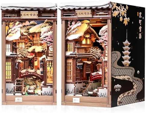 CUTEBEE Book Nook Kit, Japanese DIY Miniature Dollhouse for Adults by CUTEBEE