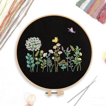 CREAWONDER Canvas Tote Bag Embroidery Kit with Pattern for Beginners, Arts and DIY Embroidery Crafts Kits for Adults, Include Instructions, Embroidery Hoops, Color Threads and Tool - Image 3