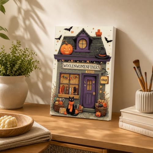 Spandrel Ghost Paint by Number Kits Floral for Adults, Halloween Paint by Number Kits on Canvas Daisy Flower, DIY Acrylic Oil Painting by Numbers Gitfs for Home Wall Decor, 8x12in - Image 4