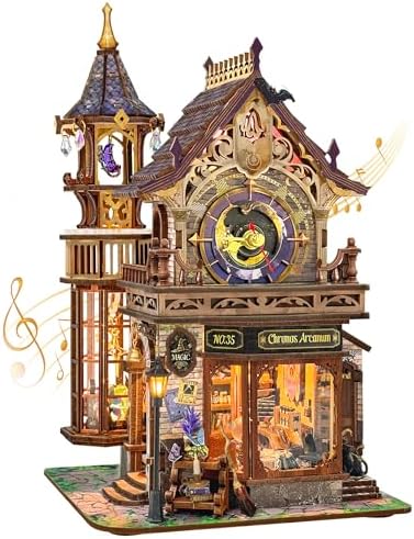 Time Magic Club Miniature House Kit 3D Wooden Puzzle for Adults by STRUCWOOD