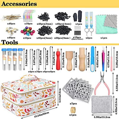 Veroave 385 PCS Felting Kit, Needle Felting Kit with 45 Colors Wool Roving - Image 2