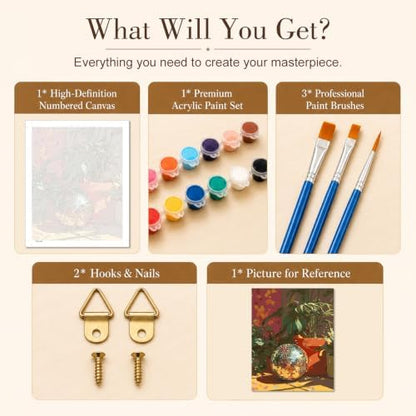 TELMOXA Disco Paint by Numbers Kit for Adults, 16x20 in - Image 5