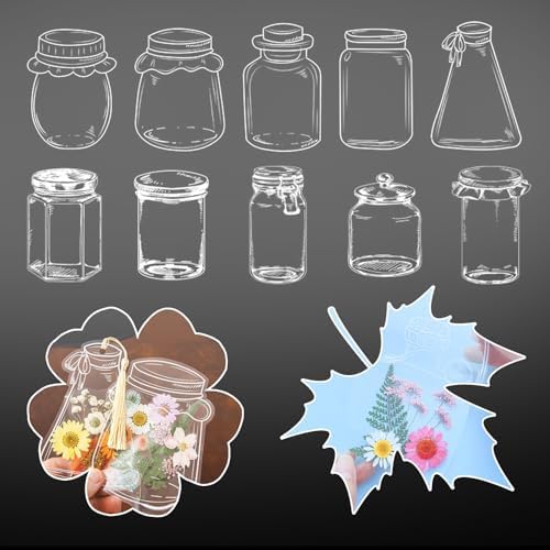 Artlaza 40Pcs Transparent Dried Flower Bookmarks, DIY Kit for Pressed Flowers, Adults & Kids by Artlaza