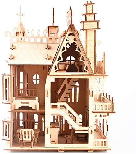 3D Puzzle House, Pre-Cut Dream Villa Model Kit DIY Miniature Dolls House - Image 3