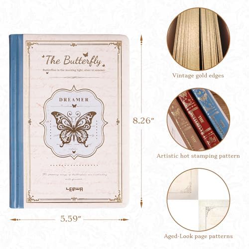 Junk Journal Vintage Leather Notebook Journal, 224 Pages Mixed Paper - Image 6