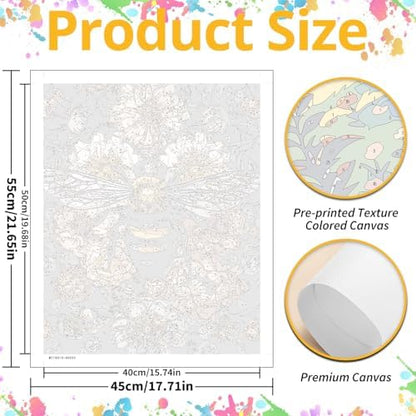 Bee Paint by Numbers Kit for Adults, 16x20 inch - Image 2