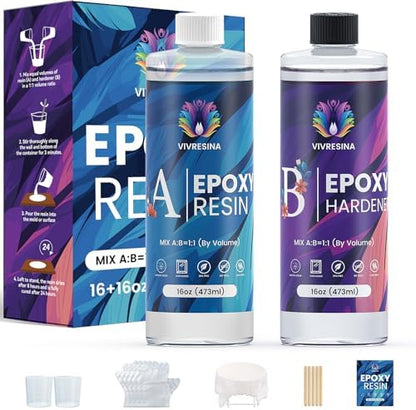 Vivresina Epoxy Resin Kit 32 OZ for Crafts by VIVRESINA-VIVRESINA