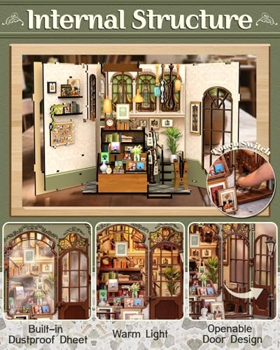CUTEBEE Book Nook Kit, DIY Miniature House Kit for Adults Bookshop - Image 4