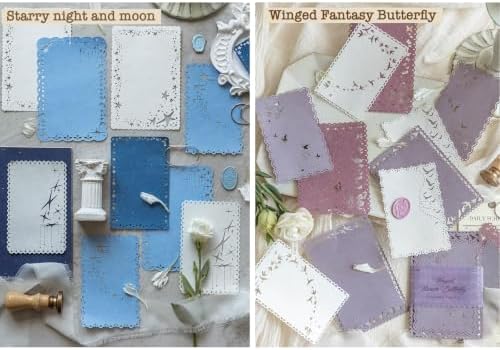 60Pcs Lace Textured Scrapbook Paper Kit, Hollow Rice Decoupage Paper - Image 7