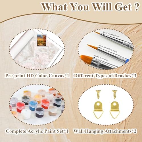 Paint by Numbers Kit for Adults Landscape, Adult Paint by Number 16x20 Inch - Image 6