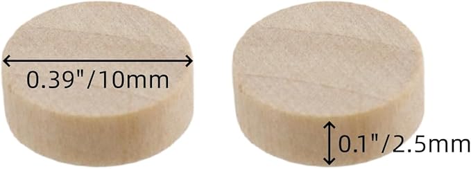 Sscon 100Pcs Unfinished Wood Slices 10mm Natural Wood Slices Wooden Circles for Crafts and Decoration - 10MM/0.39IN