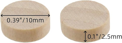 Sscon 100Pcs Unfinished Wood Slices 10mm Natural Wood Slices Wooden Circles for Crafts and Decoration - 10MM/0.39IN