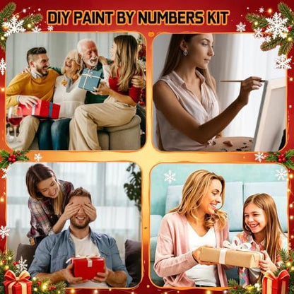 ICYANART Christmas Paint by Numbers Kit for Adults Beginner 16x20Inch - Image 6