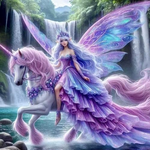 Diamond Art Kits for Adults, Unicorn Fairy Diamond Painting Kits for Adults by croshom