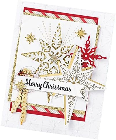 Scrapbooking Die-Cuts, Christmas Metal Cutting Dies for Card Making, Paper Craft Punch Template, Background Embossing Stencils, DIY Album Décor (Christmas Snowflakes-12.4x8.3cm) - Image 3