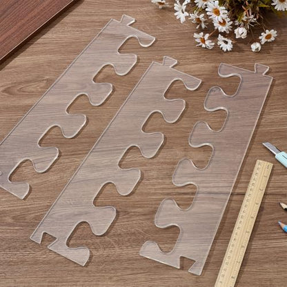 INFUNLY 4PCS Dovetail Router Templates Acrylic Router Template Pitch Dovetail Template for Woodworking Clear Valet Tray Templates Charcuterie Board Handicraft Decor - Image 5