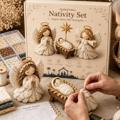 DIY Quilted Fabric Nativity Set Sewing Kit, Detailed Hand-Stitch Holy Family Manger Craft Set, Nativity Ornament Making Project for Home Display & Faith-Based Decor Creation for Adults，Type F - Image 3
