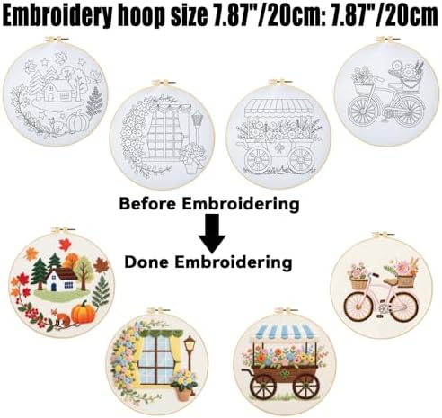 ORIGACH 4 Pack Daily Life Embroidery Kit for Beginners - Image 3