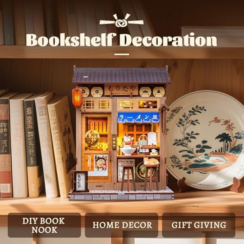 Fsolis Japanese Book Nook Kit - DIY Miniature House Kit (Morita-Ya Ramen) - Image 5