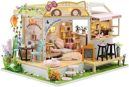 DIY Miniature Dollhouse Kit, Wooden Mini Dollhouse Kit for Adults with Dust Proof, Birthday Thanksgiving for Adults, Family, Friends by Vilygret