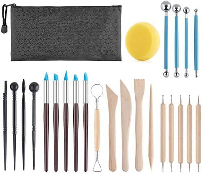Luney 25PCS Polymer Clay Sculpting Tools Kit, Pottery Tools by PANDAMIMI
